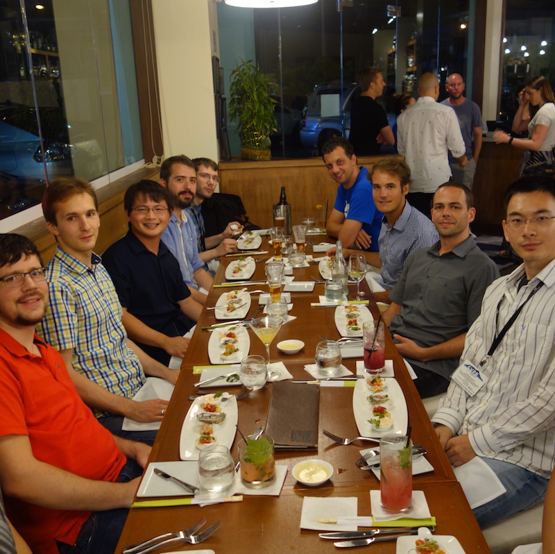 Lab dinner at the CVPR conference in Hawaii, July 2017